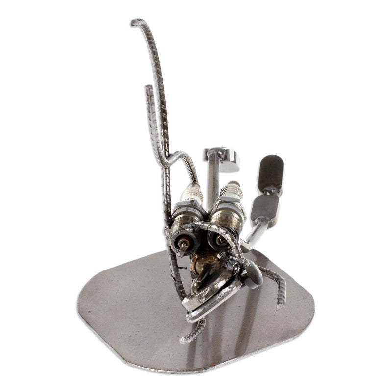 NOVICA Recycled Auto Parts Diving Theme Iron, 7.75" Tall, Rustic Scuba Diver' Sculpture - Image 4